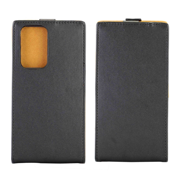 For Samsung Galaxy Note20 Ultra Business Style Vertical Flip TPU Leather Case  with Card Slot(Black)