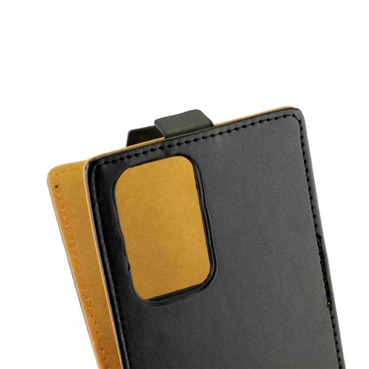 For Samsung Galaxy Note20 Ultra Business Style Vertical Flip TPU Leather Case  with Card Slot(Black)