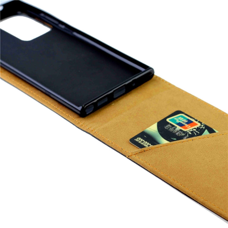 For Samsung Galaxy Note20 Ultra Business Style Vertical Flip TPU Leather Case  with Card Slot(Black)