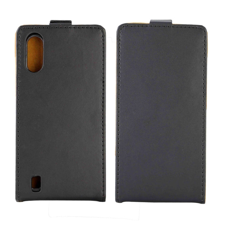 For Samsung Galaxy A01(2020) Business Style Vertical Flip TPU Leather Case  with Card Slot(Black)