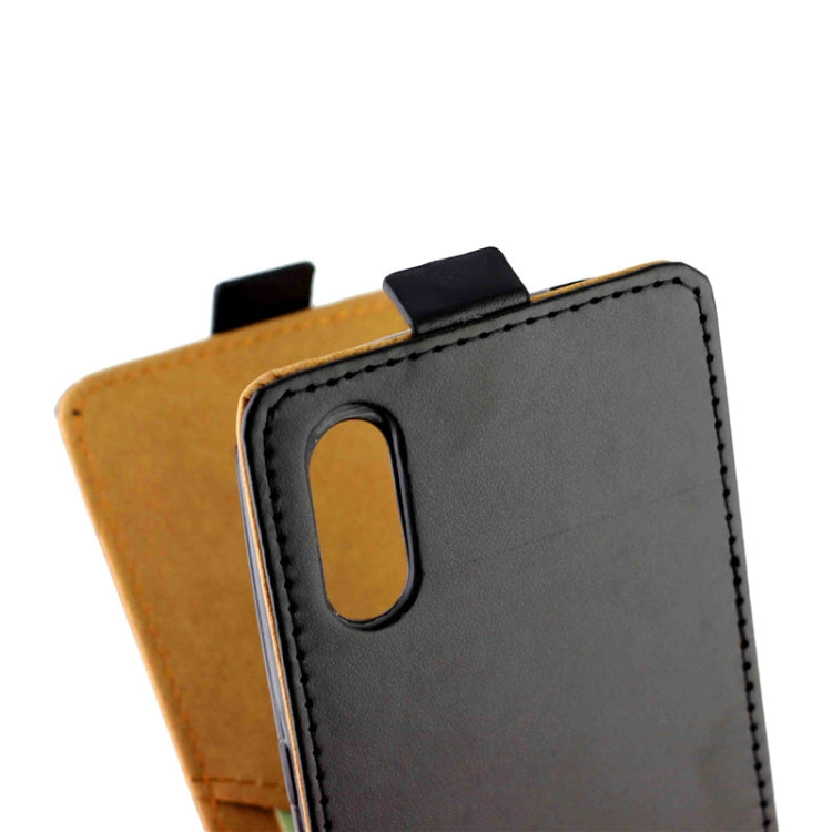 For Samsung Galaxy A01(2020) Business Style Vertical Flip TPU Leather Case  with Card Slot(Black)