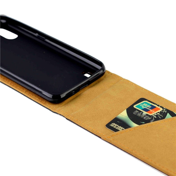 For Samsung Galaxy M01 Business Style Vertical Flip TPU Leather Case  with Card Slot(Black)