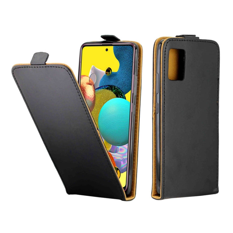 For Samsung Galaxy A51(5G) Business Style Vertical Flip TPU Leather Case  with Card Slot(Black)