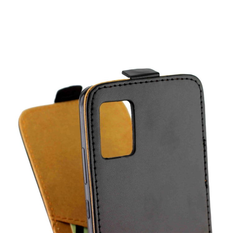 For Samsung Galaxy A51(5G) Business Style Vertical Flip TPU Leather Case  with Card Slot(Black)