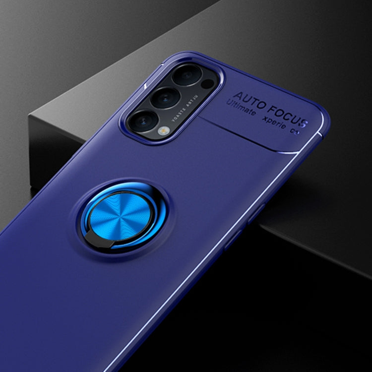 For OPPO Reno4 4G Metal Ring Holder 360 Degree Rotating TPU Case