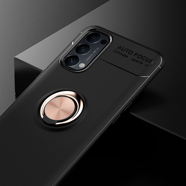 For OPPO Reno4 4G Metal Ring Holder 360 Degree Rotating TPU Case