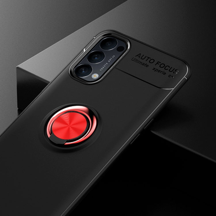 For OPPO Reno4 4G Metal Ring Holder 360 Degree Rotating TPU Case