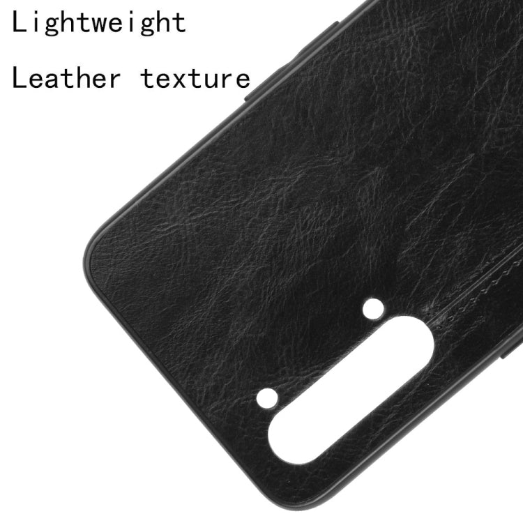 For OPPO K7 5G Shockproof Sewing Cow Pattern Skin PC + PU + TPU Case