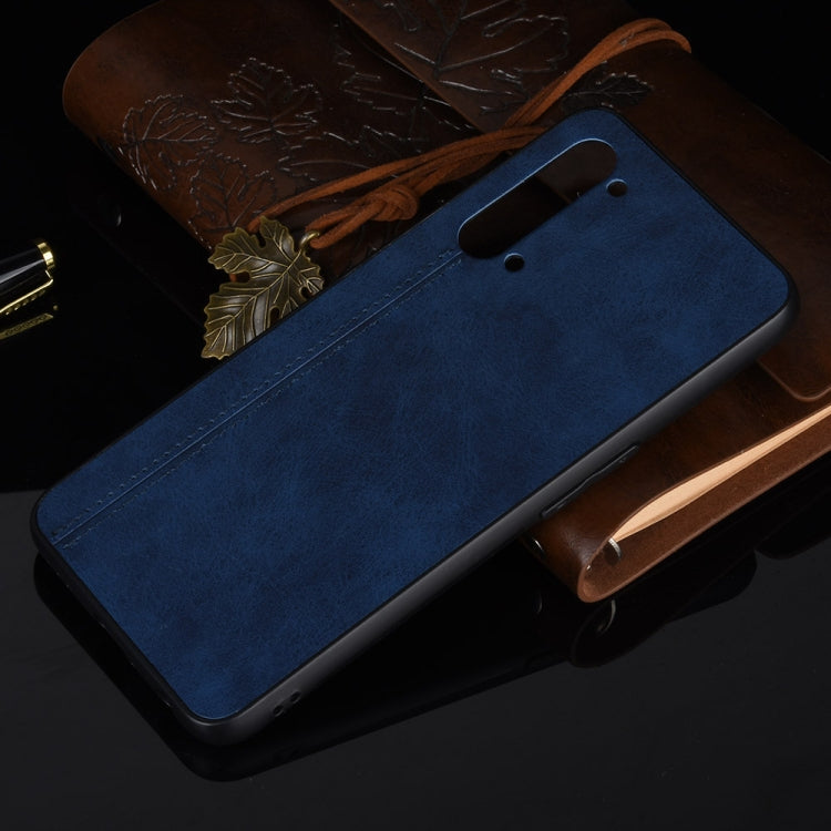 For OPPO K7 5G Shockproof Sewing Cow Pattern Skin PC + PU + TPU Case