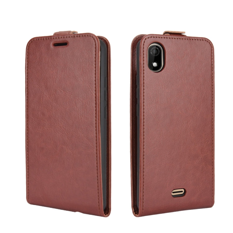 For WIKO Y61 R64 Texture Single Vertical Flip Leather Protective Case with Card Slots & Photo Frame