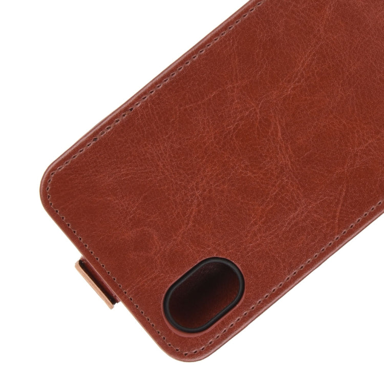 For WIKO Y61 R64 Texture Single Vertical Flip Leather Protective Case with Card Slots & Photo Frame