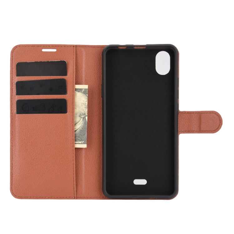 For WIKO Y61 Litchi Texture Horizontal Flip Protective Case with Holder & Card Slots & Wallet
