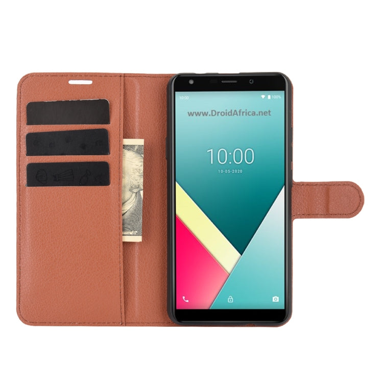For WIKO Y61 Litchi Texture Horizontal Flip Protective Case with Holder & Card Slots & Wallet