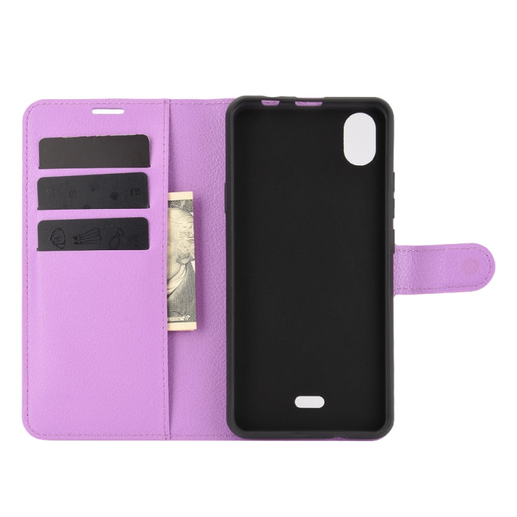 For WIKO Y61 Litchi Texture Horizontal Flip Protective Case with Holder & Card Slots & Wallet