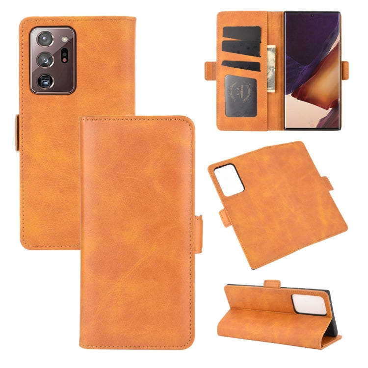 For Samsung Galaxy Note20 Ultra Dual-side Magnetic Buckle Horizontal Flip Leather Case with Holder & Card Slots & Wallet