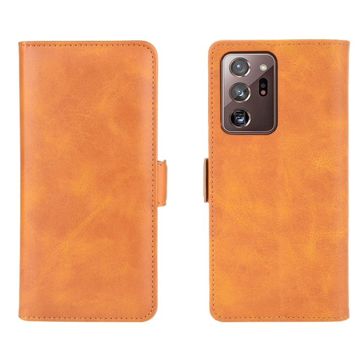 For Samsung Galaxy Note20 Ultra Dual-side Magnetic Buckle Horizontal Flip Leather Case with Holder & Card Slots & Wallet