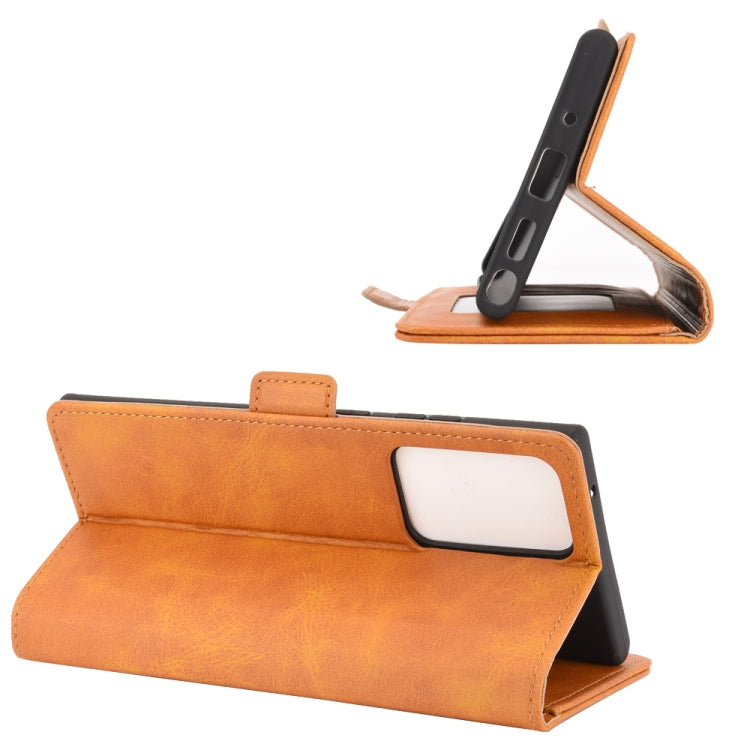 For Samsung Galaxy Note20 Ultra Dual-side Magnetic Buckle Horizontal Flip Leather Case with Holder & Card Slots & Wallet