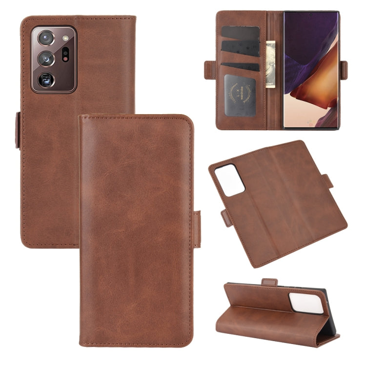 For Samsung Galaxy Note20 Ultra Dual-side Magnetic Buckle Horizontal Flip Leather Case with Holder & Card Slots & Wallet