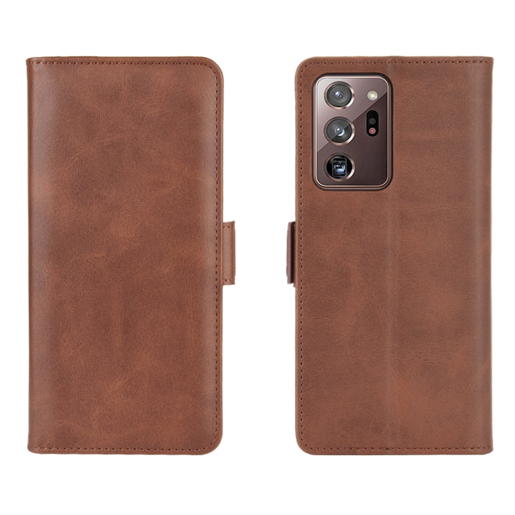 For Samsung Galaxy Note20 Ultra Dual-side Magnetic Buckle Horizontal Flip Leather Case with Holder & Card Slots & Wallet