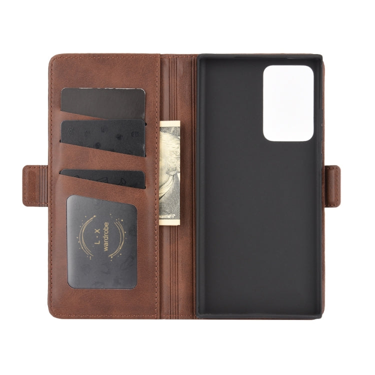 For Samsung Galaxy Note20 Ultra Dual-side Magnetic Buckle Horizontal Flip Leather Case with Holder & Card Slots & Wallet