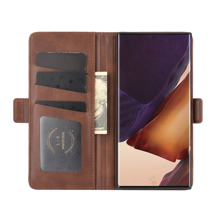 For Samsung Galaxy Note20 Ultra Dual-side Magnetic Buckle Horizontal Flip Leather Case with Holder & Card Slots & Wallet