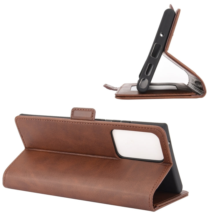 For Samsung Galaxy Note20 Ultra Dual-side Magnetic Buckle Horizontal Flip Leather Case with Holder & Card Slots & Wallet