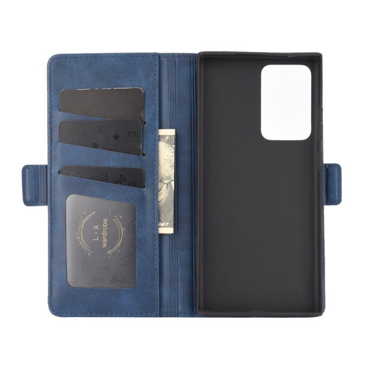 For Samsung Galaxy Note20 Ultra Dual-side Magnetic Buckle Horizontal Flip Leather Case with Holder & Card Slots & Wallet
