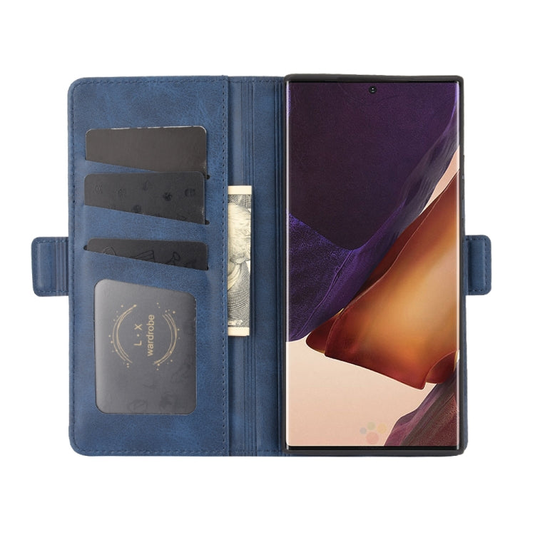 For Samsung Galaxy Note20 Ultra Dual-side Magnetic Buckle Horizontal Flip Leather Case with Holder & Card Slots & Wallet