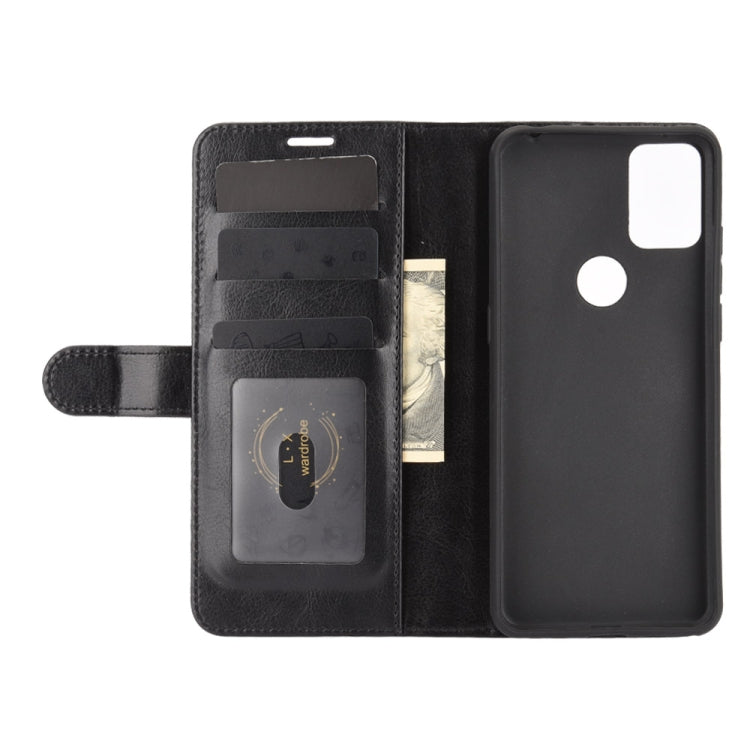 For Alcatel 3X 2020 R64 Texture Single Horizontal Flip Protective Case with Holder & Card Slots & Wallet& Photo Frame