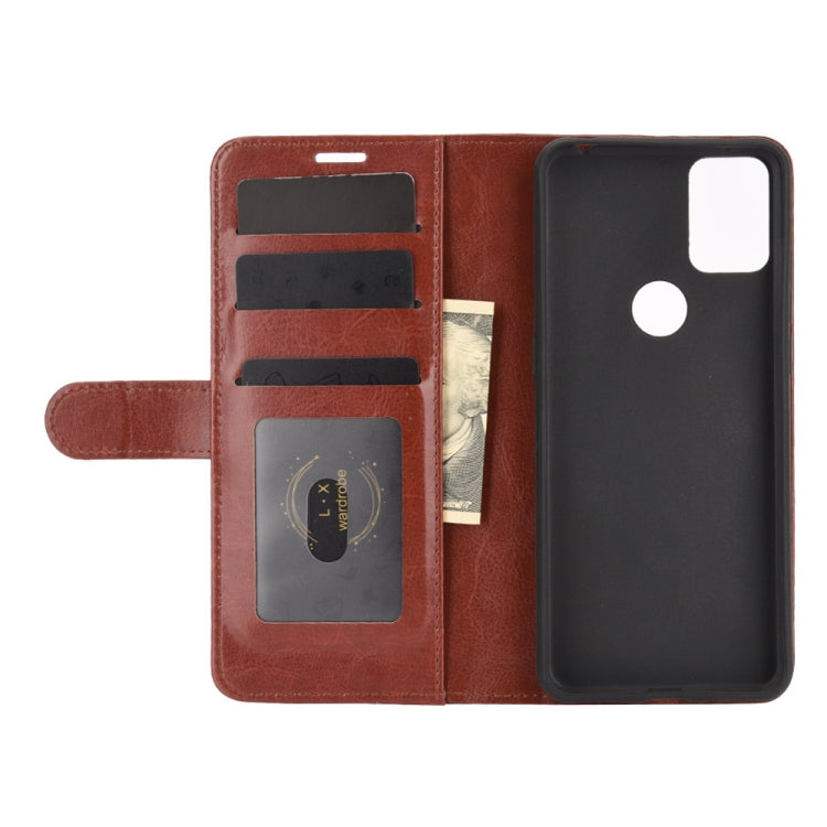 For Alcatel 3X 2020 R64 Texture Single Horizontal Flip Protective Case with Holder & Card Slots & Wallet& Photo Frame
