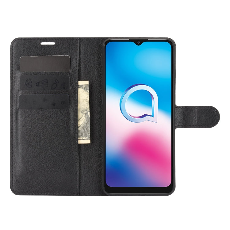 For Alcatel 3X 2020 Litchi Texture Horizontal Flip Protective Case with Holder & Card Slots & Wallet