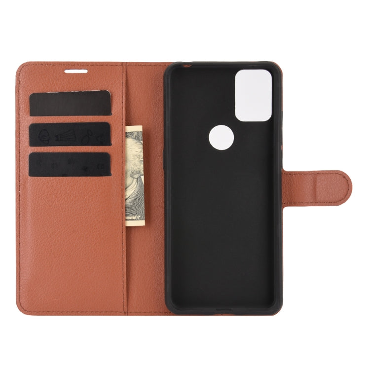 For Alcatel 3X 2020 Litchi Texture Horizontal Flip Protective Case with Holder & Card Slots & Wallet