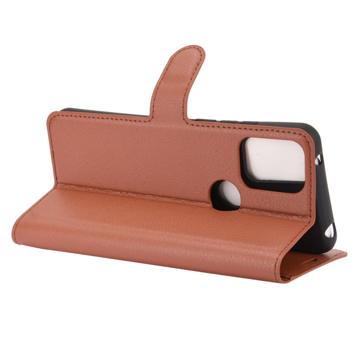 For Alcatel 3X 2020 Litchi Texture Horizontal Flip Protective Case with Holder & Card Slots & Wallet