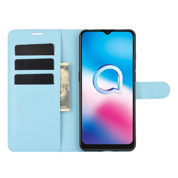 For Alcatel 3X 2020 Litchi Texture Horizontal Flip Protective Case with Holder & Card Slots & Wallet
