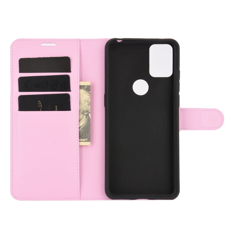 For Alcatel 3X 2020 Litchi Texture Horizontal Flip Protective Case with Holder & Card Slots & Wallet