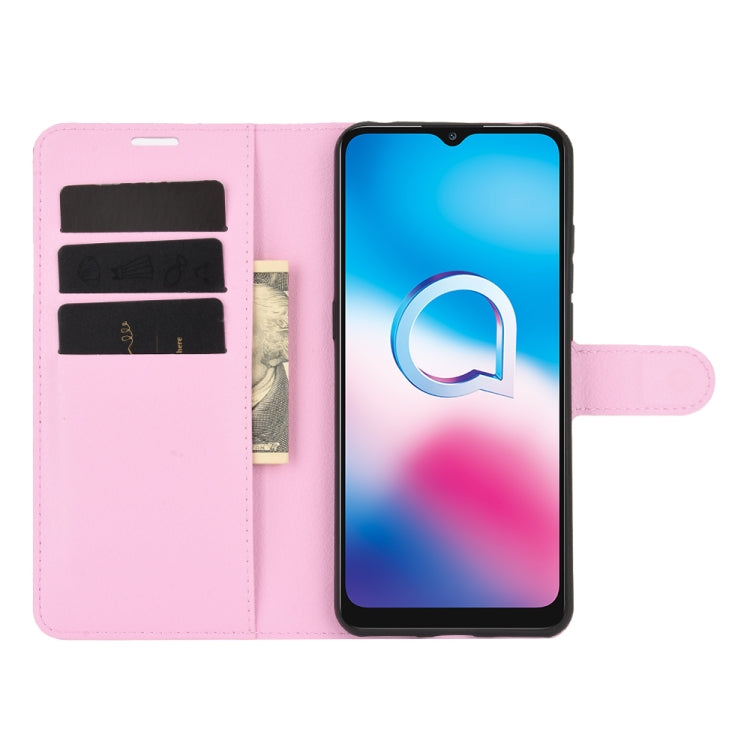 For Alcatel 3X 2020 Litchi Texture Horizontal Flip Protective Case with Holder & Card Slots & Wallet
