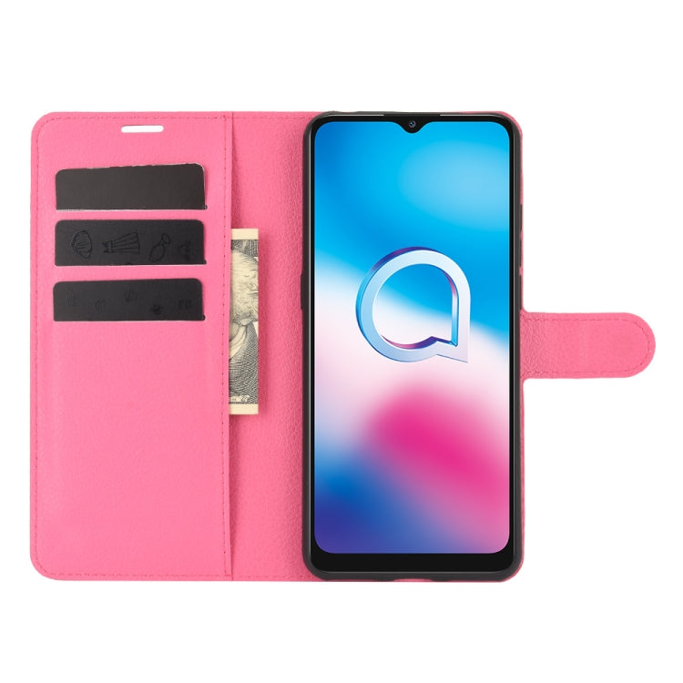 For Alcatel 3X 2020 Litchi Texture Horizontal Flip Protective Case with Holder & Card Slots & Wallet