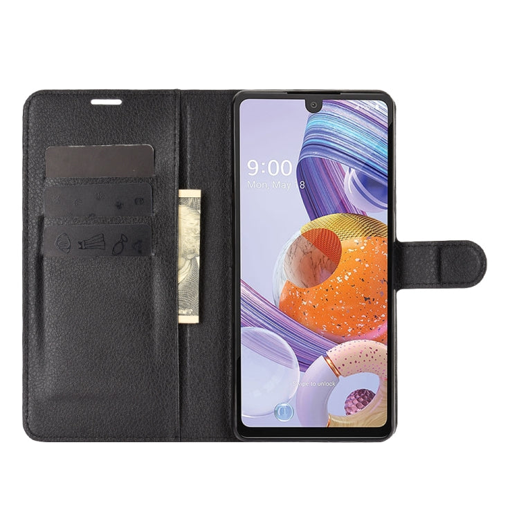 For LG Stylo 6 Litchi Texture Horizontal Flip Protective Case with Holder & Card Slots & Wallet