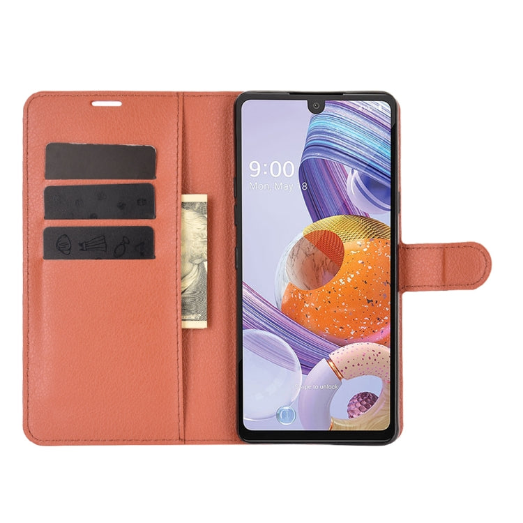 For LG Stylo 6 Litchi Texture Horizontal Flip Protective Case with Holder & Card Slots & Wallet