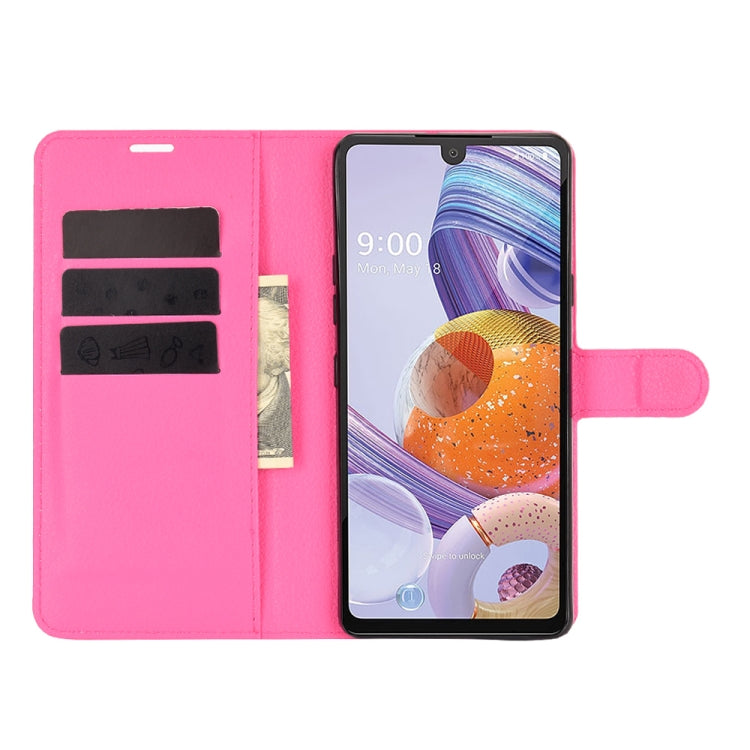 For LG Stylo 6 Litchi Texture Horizontal Flip Protective Case with Holder & Card Slots & Wallet