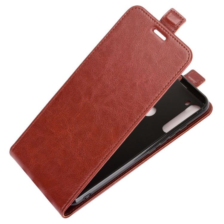 For Motorola One Fusion+ R64 Texture Single Vertical Flip Leather Protective Case with Card Slots & Photo Frame