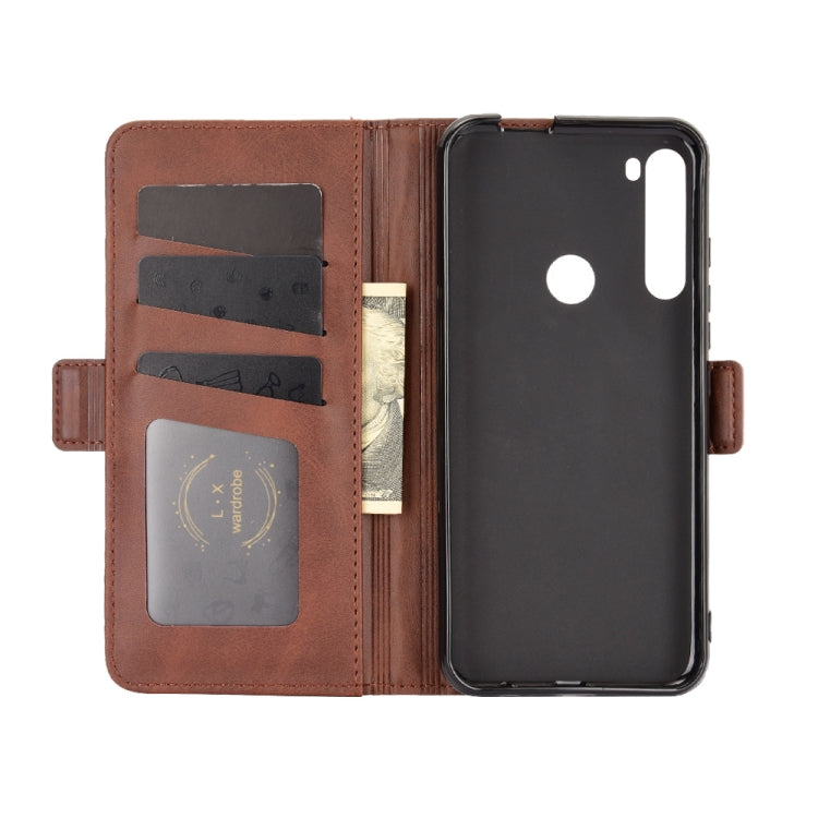 For Motorola One Fusion+ Dual-side Magnetic Buckle Horizontal Flip Leather Case with Holder & Card Slots & Wallet