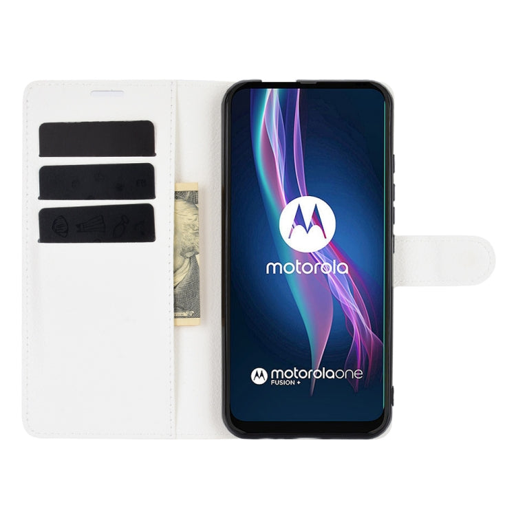 For Motorola One Fusion+ Litchi Texture Horizontal Flip Protective Case with Holder & Card Slots & Wallet
