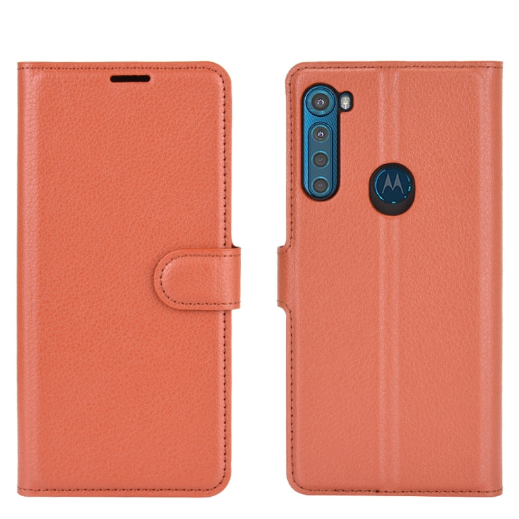 For Motorola One Fusion+ Litchi Texture Horizontal Flip Protective Case with Holder & Card Slots & Wallet