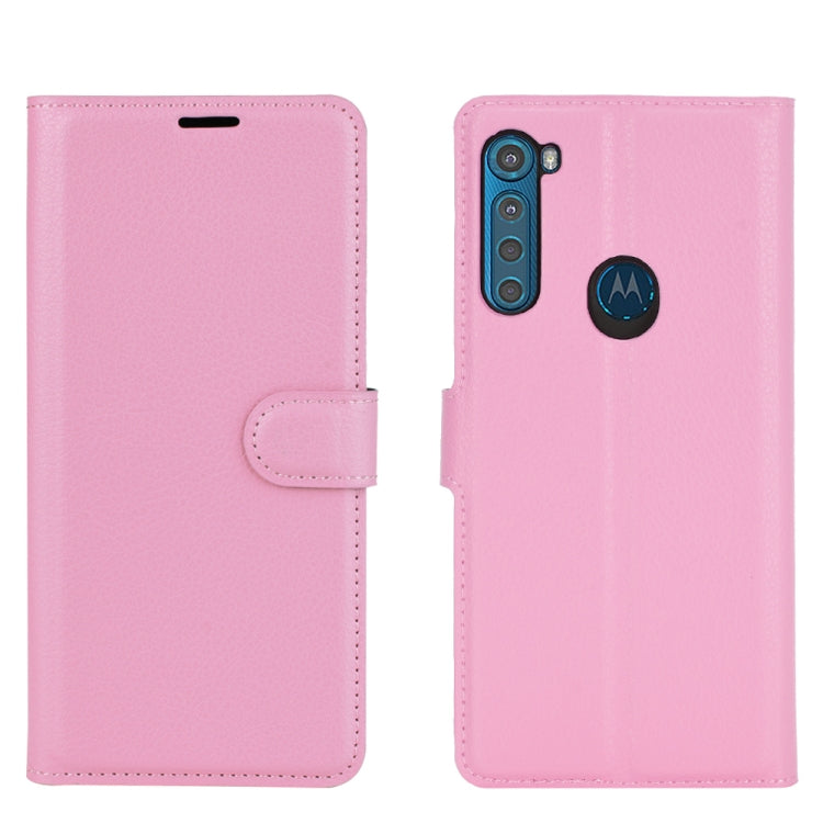 For Motorola One Fusion+ Litchi Texture Horizontal Flip Protective Case with Holder & Card Slots & Wallet