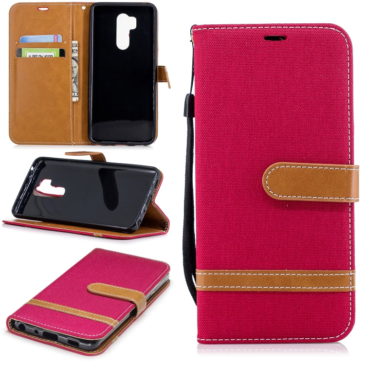 Color Matching Denim Texture Leather Case for LG G7, with Holder & Card Slots & Wallet & Lanyard