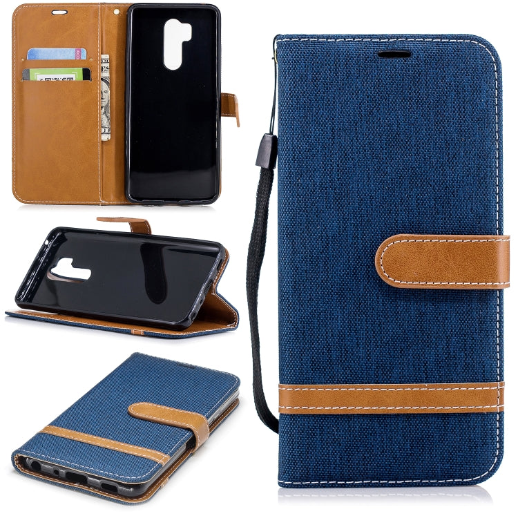 Color Matching Denim Texture Leather Case for LG G7, with Holder & Card Slots & Wallet & Lanyard