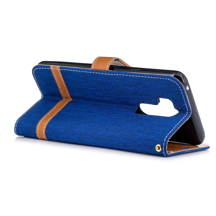 Color Matching Denim Texture Leather Case for LG G7, with Holder & Card Slots & Wallet & Lanyard