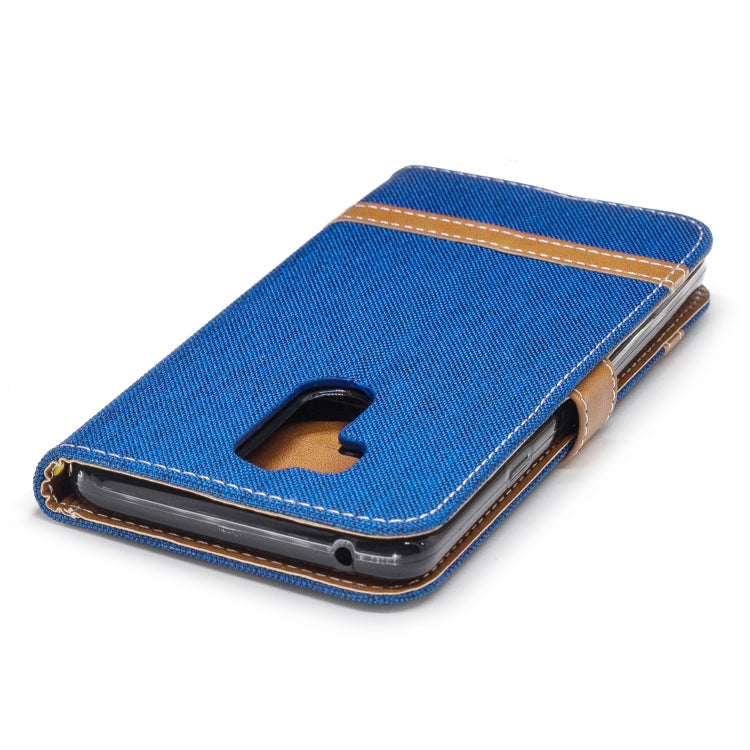 Color Matching Denim Texture Leather Case for LG G7, with Holder & Card Slots & Wallet & Lanyard