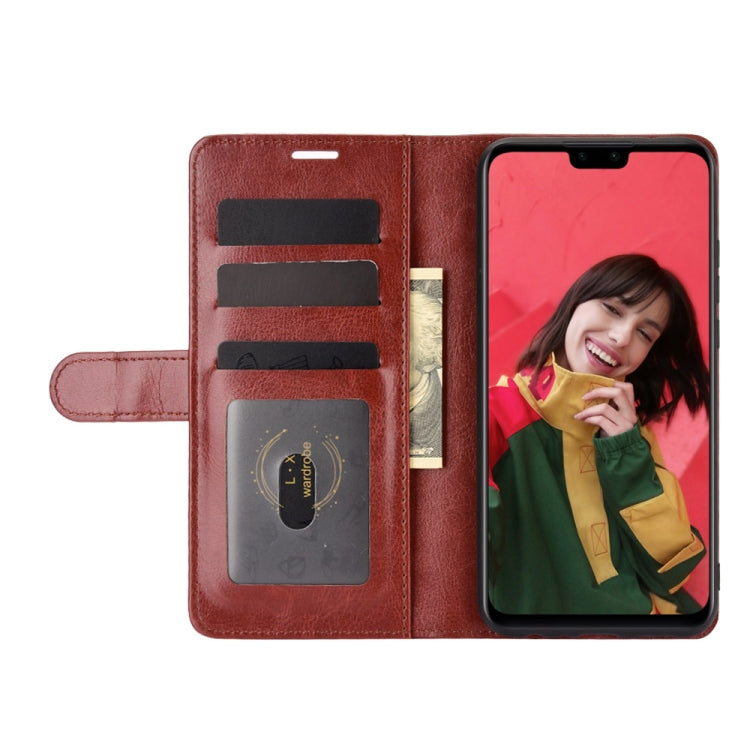 For Huawei Y8S R64 Texture Single Horizontal Flip Protective Case with Holder & Card Slots & Wallet& Photo Frame